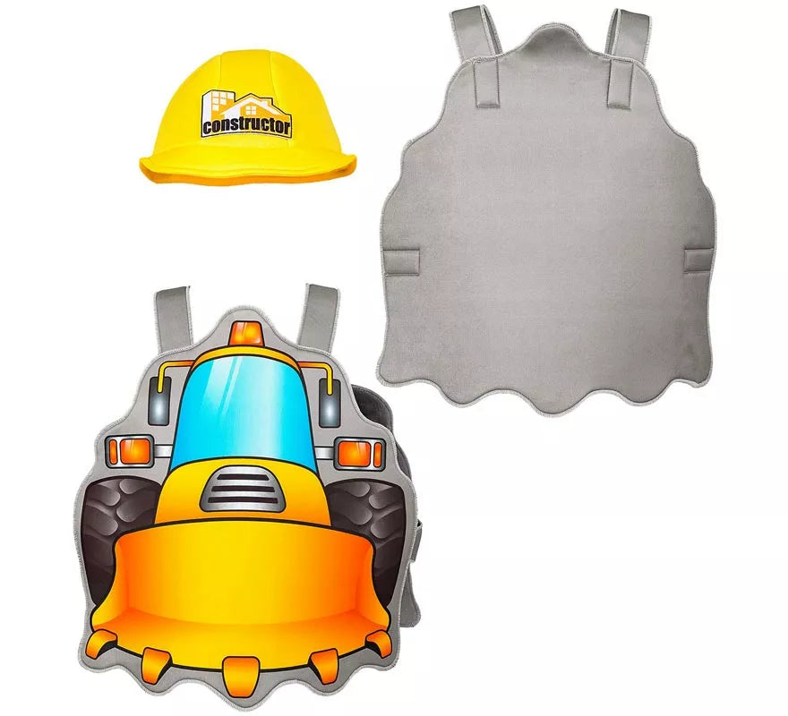 Translation missing: en.Disfraz de Constructor amarillo con gorro para niños