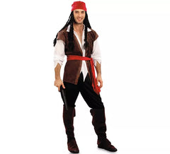 Corsair costume with vest for men