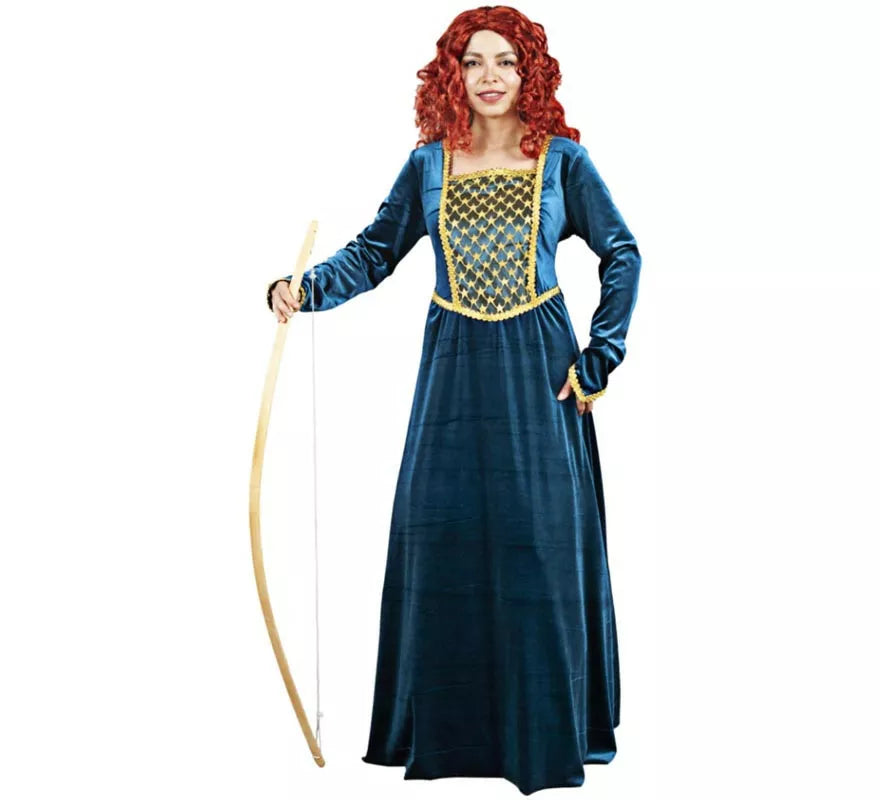 Translation missing: en.Disfraz de Cortesana Medieval azul elegante para mujer