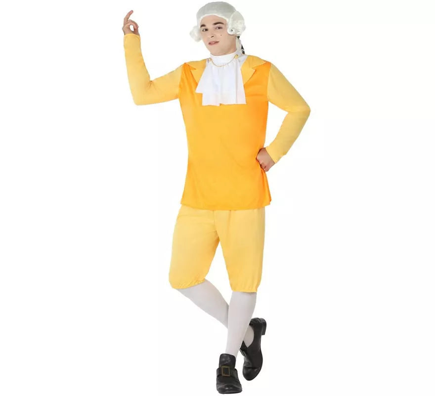 Disfraz de Cortesano amarillo para hombre