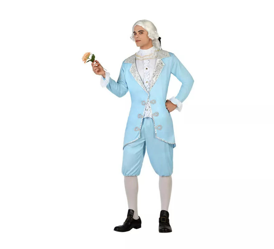 Translation missing: en.Disfraz de Cortesano de Época azul para hombre