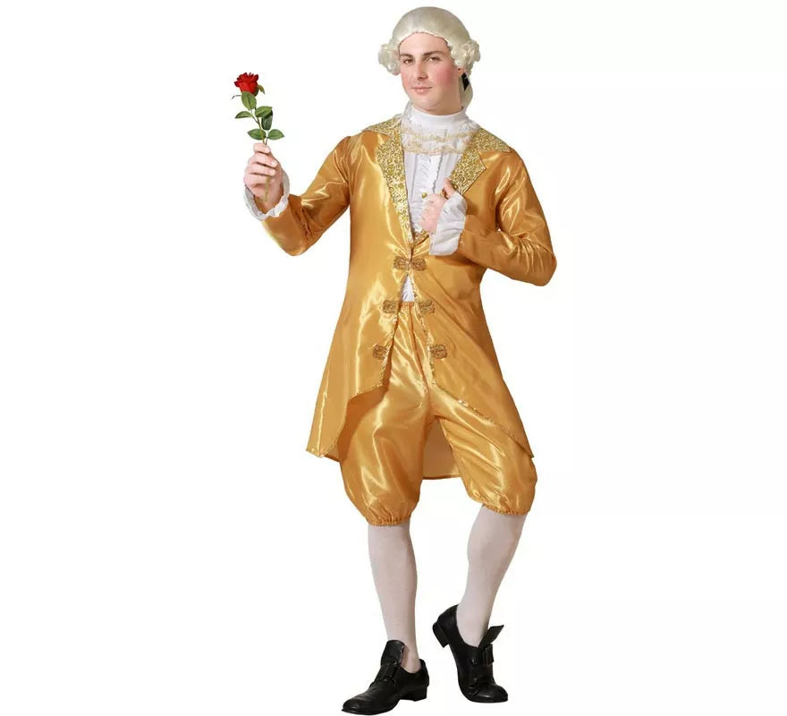 Translation missing: en.Disfraz de Cortesano de Época dorado para hombre