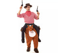Disfraz de Cowboy a hombros de Caballo para adultos