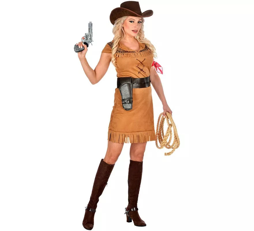 Translation missing: en.Disfraz de Cowgirl marrón para mujer