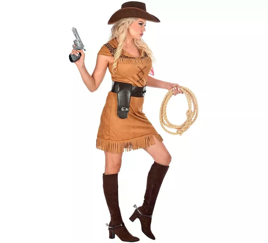 Translation missing: en.Disfraz de Cowgirl marrón para mujer