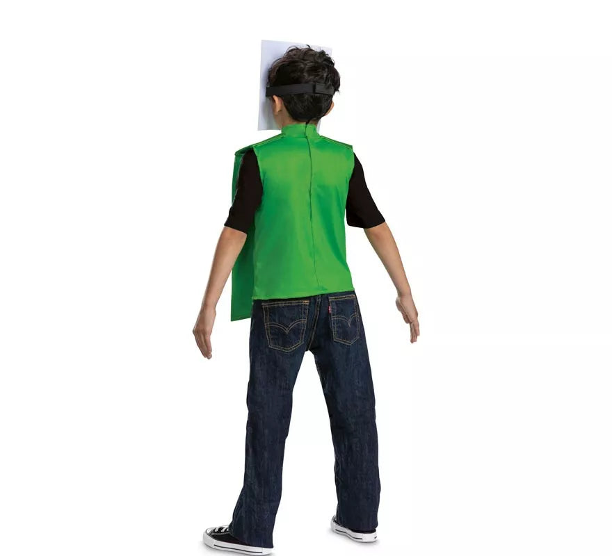 Disfraz de Creeper Minecraft con máscara para niño
