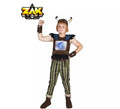 Disfraz de Crogar de Zak Storm con casco con peluca para niño