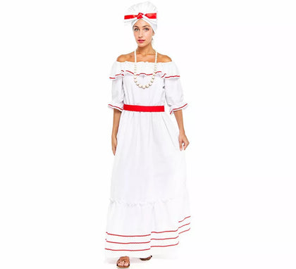 Disfraz de Cubana blanco para mujer