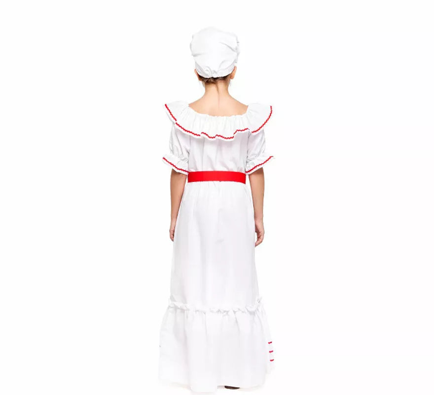 Disfraz de Cubana blanco para niña
