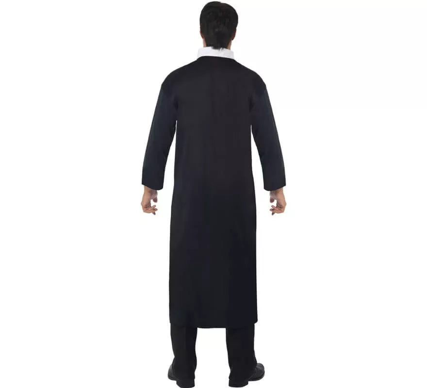 Disfraz de Cura Católico color Negro para Hombre