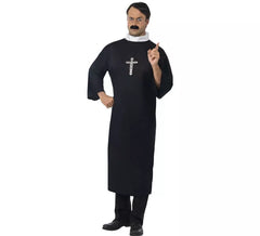 Black Catholic Priest Costume for Men