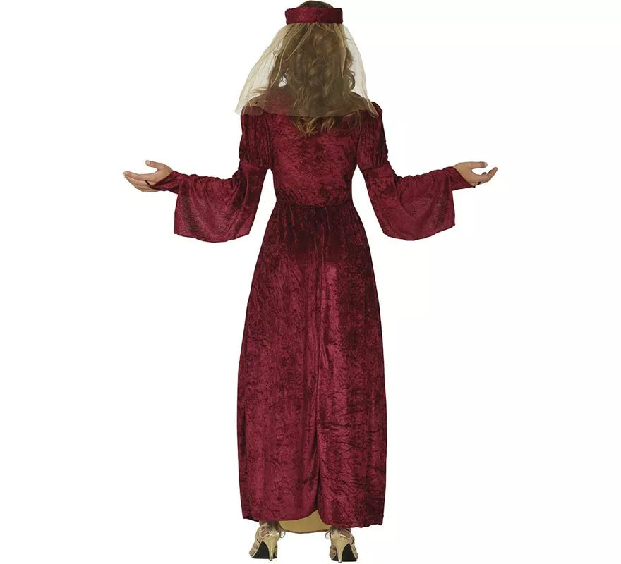 Translation missing: en.Disfraz de Dama Medieval Granate para mujer