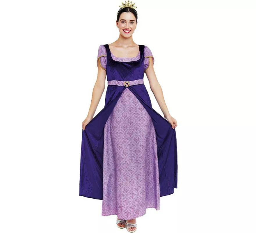 Translation missing: en.Disfraz de Dama Medieval morado y lila para mujer
