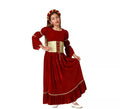 Disfraz de Dama Medieval Renacentista rojo para niña