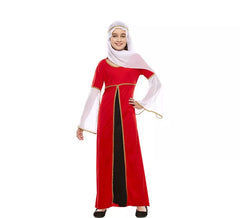 Red Medieval Lady Costume for Girl