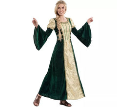 Green Medieval Lady Costume for women