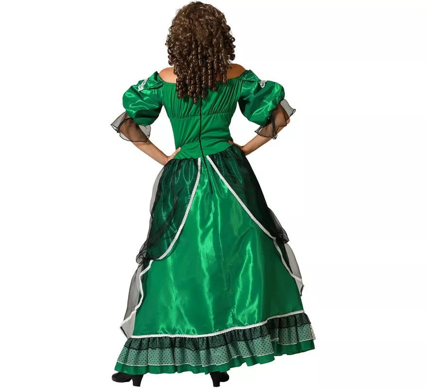 Disfraz de Dama Sureña verde para mujer