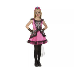 Pink Skeleton Damsel Costume for Girl