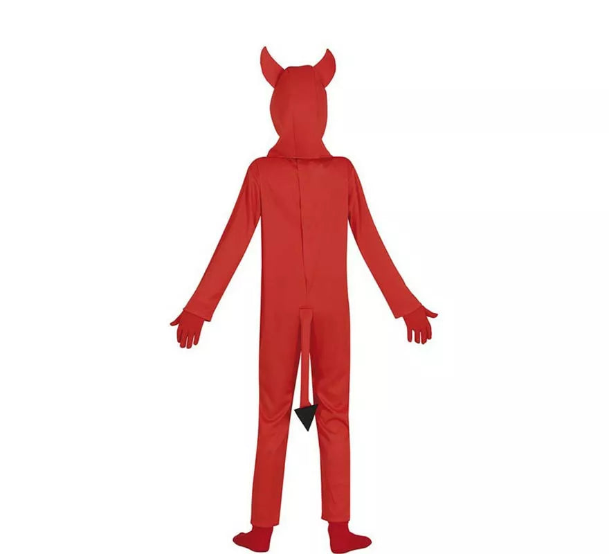 Disfraz de Demonio con cola rojo para niños