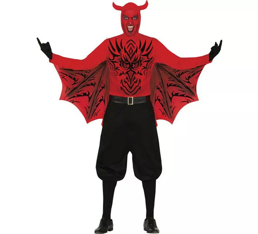 Translation missing: en.Disfraz de Demonio Temible rojo para hombre