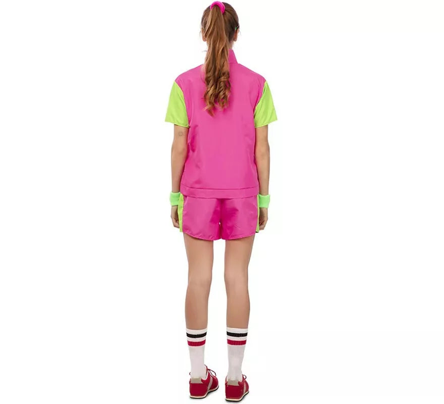 Disfraz de Deportista años 80 con chaqueta para mujer