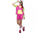 Disfraz de Deportista años 80 con chaqueta para mujer
