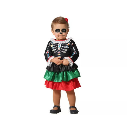 Disfraz de Día de Los Muertos para bebé y niña