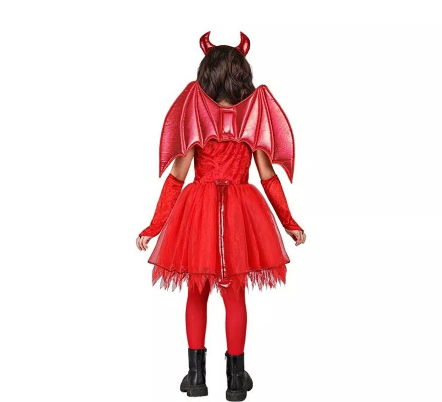 Translation missing: en.Disfraz de Diabla con Alas y Cuernos para niña