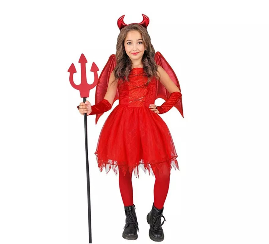 Translation missing: en.Disfraz de Diabla con Alas y Cuernos para niña