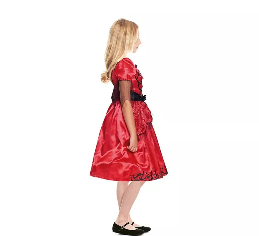 Disfraz de Diablesa Dark Flame para niña