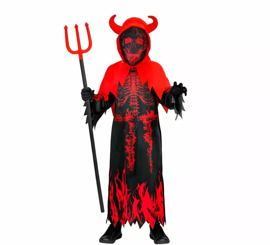 Translation missing: en.Disfraz de Diablo en Llamas con Capucha para niños