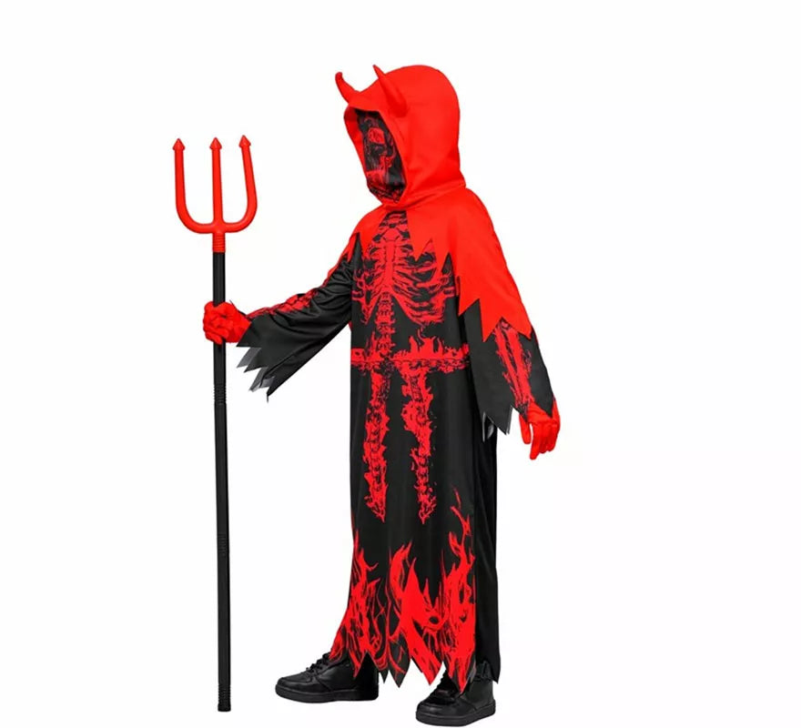 Translation missing: en.Disfraz de Diablo en Llamas con Capucha para niños