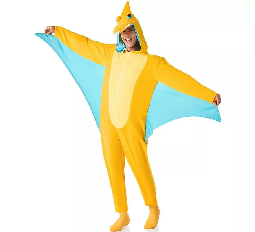 Translation missing: en.Disfraz de Dinosaurio Pterodáctilo amarillo para adultos