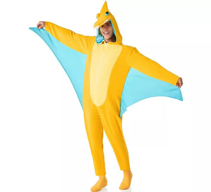 Disfraz de Dinosaurio Pterodáctilo amarillo para adultos