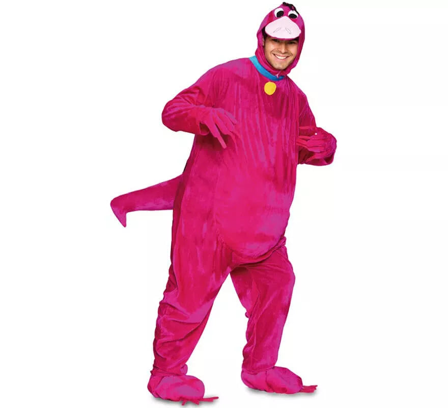 Disfraz de Dinosaurio Rosa para hombre