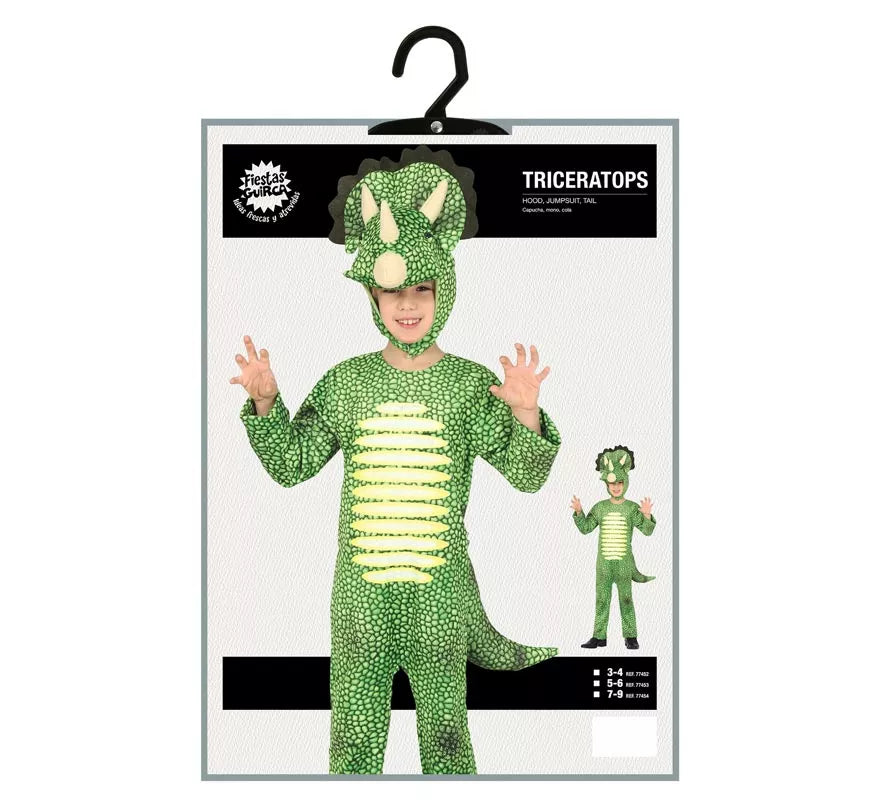 Disfraz de Dinosaurio Triceratops para niños