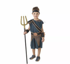 God Poseidon or Neptune costume for children