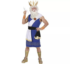 God Zeus costume with Crown for men