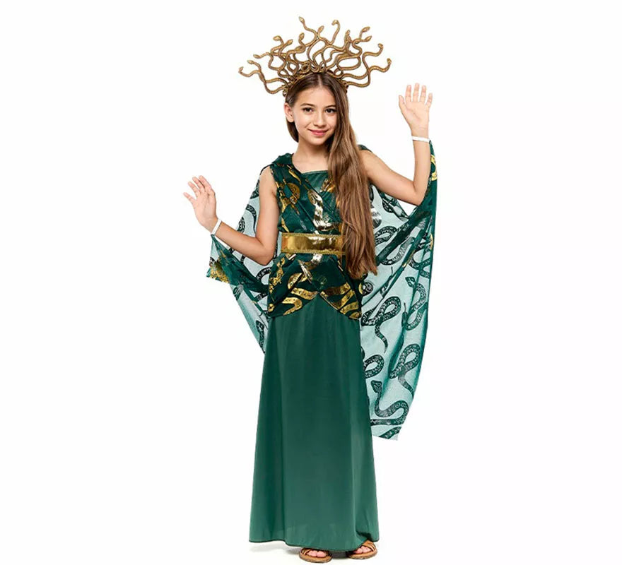 Disfraz de Diosa Griega Medusa para niña