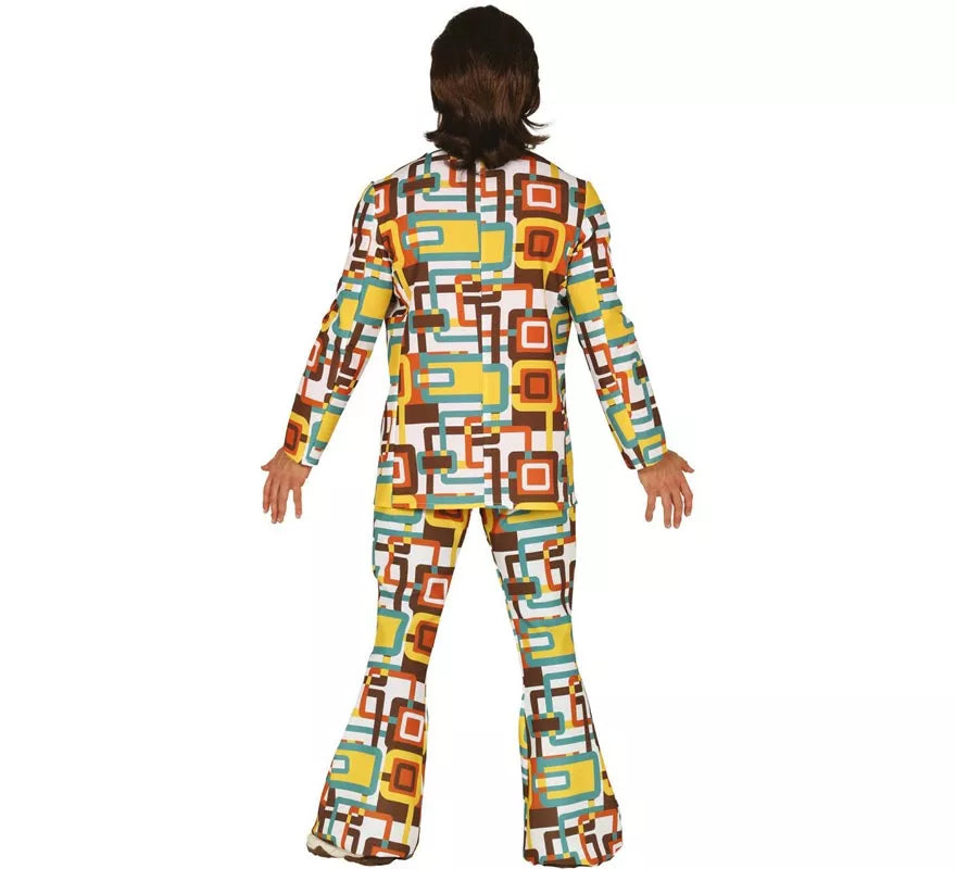 Disfraz de Disco Años 70 Multicolor para hombre