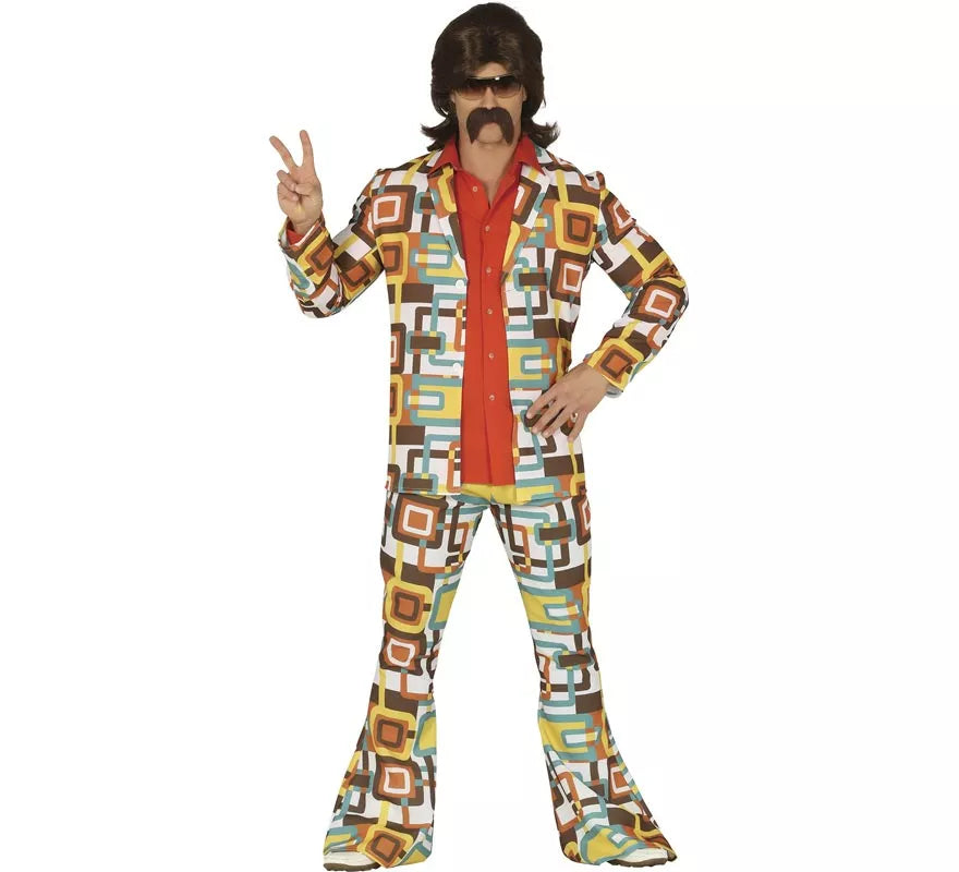 Disfraz de Disco Años 70 Multicolor para hombre