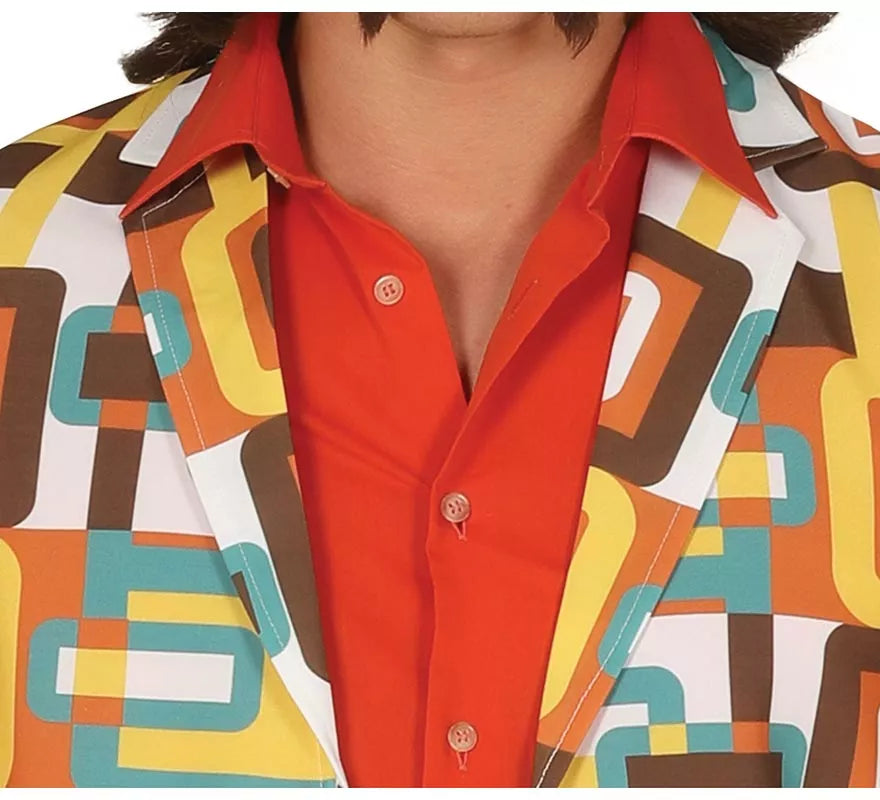 Translation missing: en.Disfraz de Disco Años 70 Multicolor para hombre