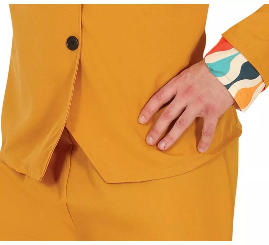 Disfraz de Disco Años 70 naranja para hombre