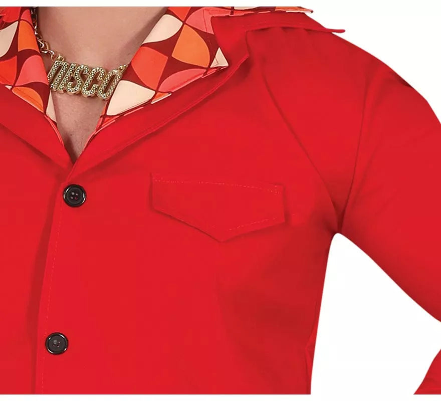 Translation missing: en.Disfraz de Disco Años 70 rojo para hombre