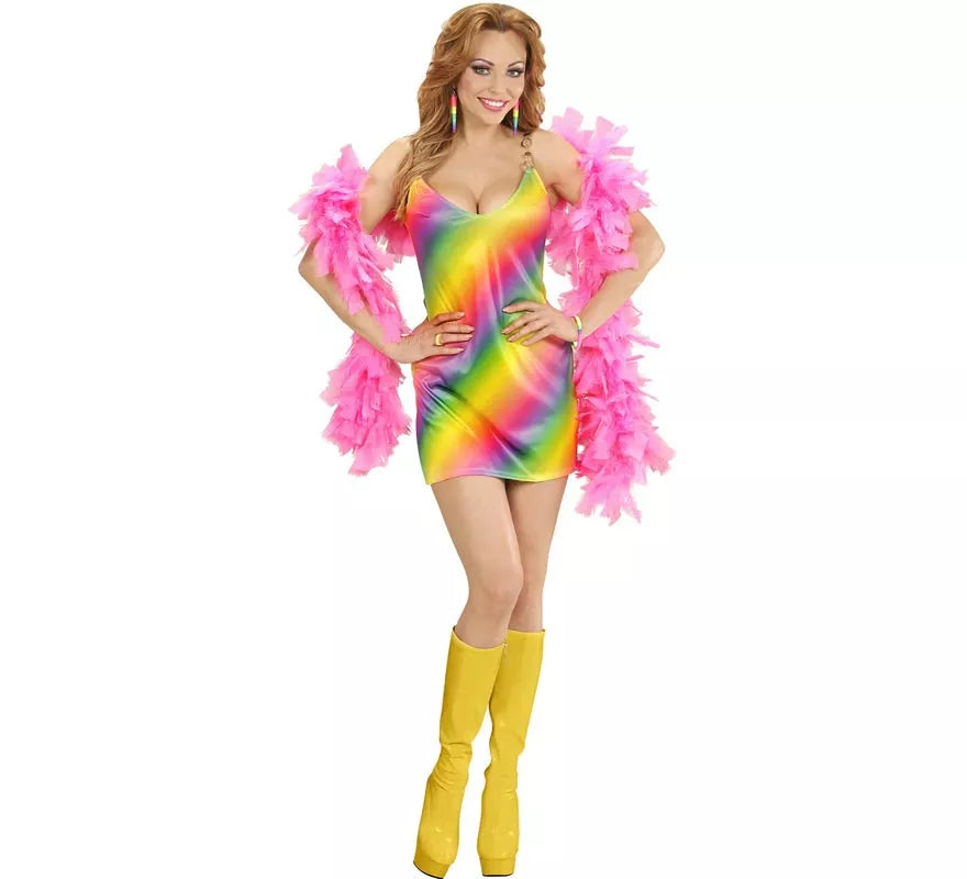 Translation missing: en.Disfraz de Disco Arcoíris en vestido para mujer