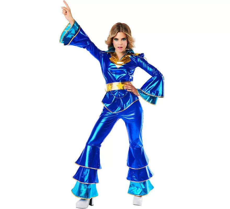 Translation missing: es.Disfraz de Disco azul años 70 para mujer
