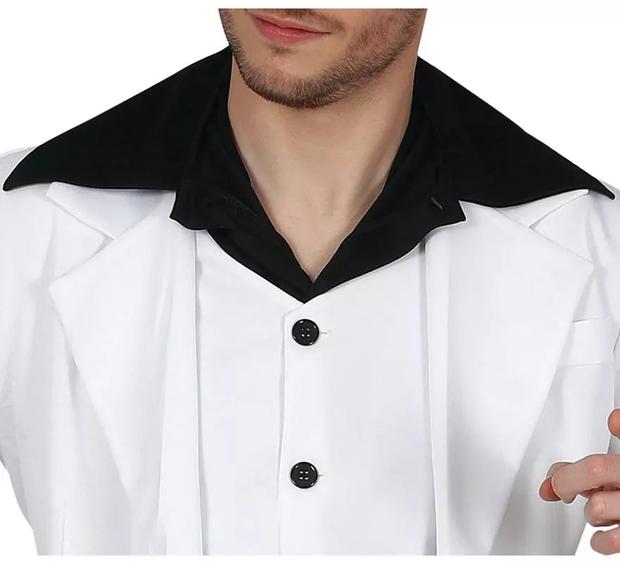 Disfraz de Disco Blanco y Negro para Hombre