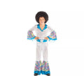 Disfraz de Disco Boy Plateado y Azul 2 piezas para niños