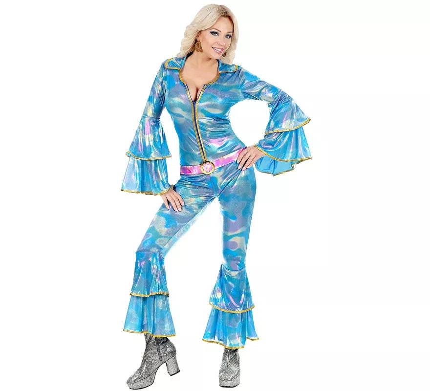 Translation missing: en.Disfraz de Disco de los años 70 azul para mujer