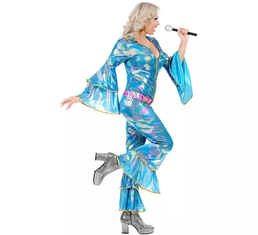 Translation missing: en.Disfraz de Disco de los años 70 azul para mujer